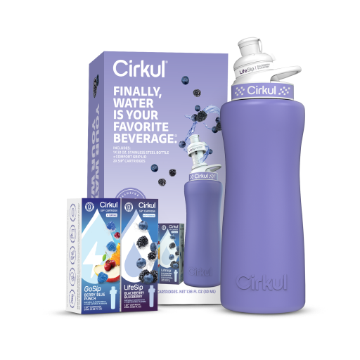 32oz. Matte Periwinkle Stainless Steel Bottle Starter Kit F5