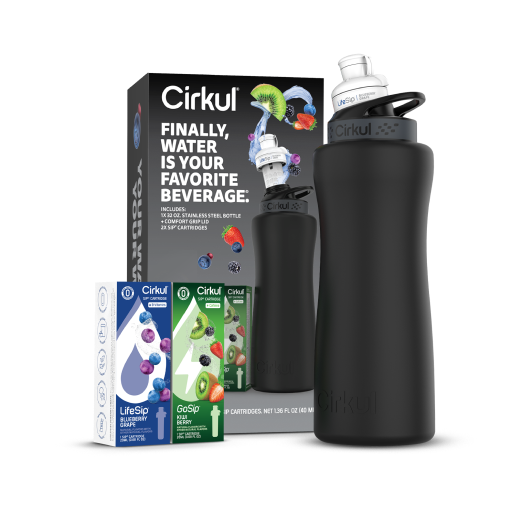 32oz. Matte Black Stainless Steel Bottle Starter Kit R2
